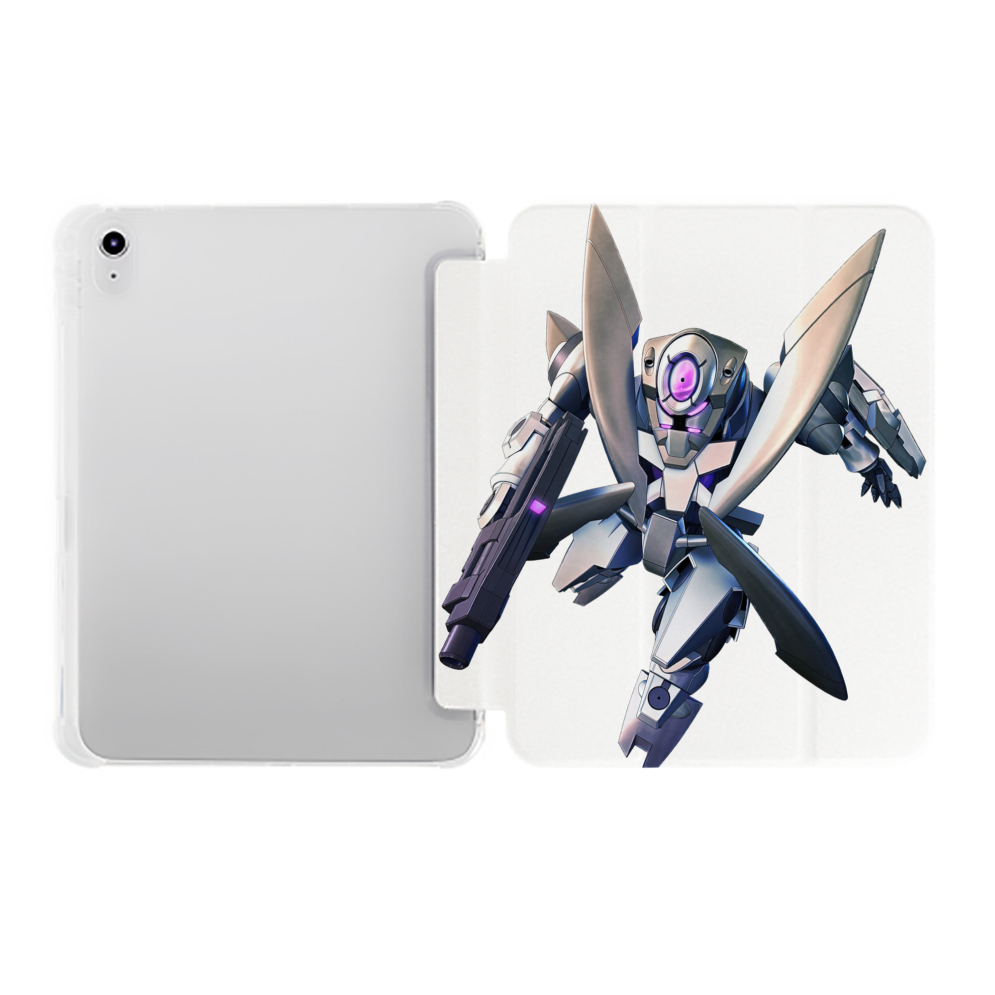（画像用） 機動戦士ガンダム Mobile Suit Gundam IPad ケース ペン収納付き 三つ折りスタンド PUレザー×シリコン 対応機種9.5/10.5/10.9インチ